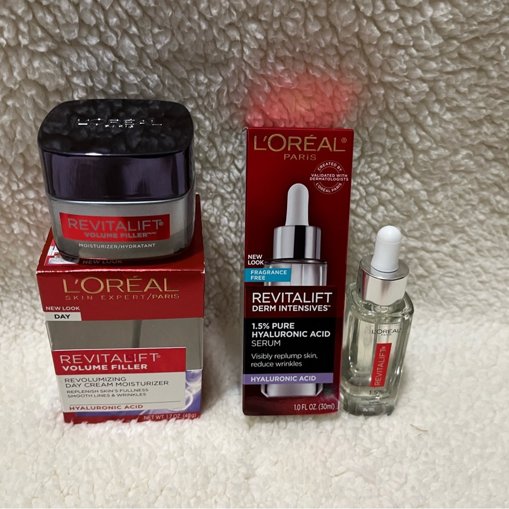 LOREAL PARIS REVITALIFT DAY CREAM AND HYALURONIC SERUM NEW! - Picture 1 of 3